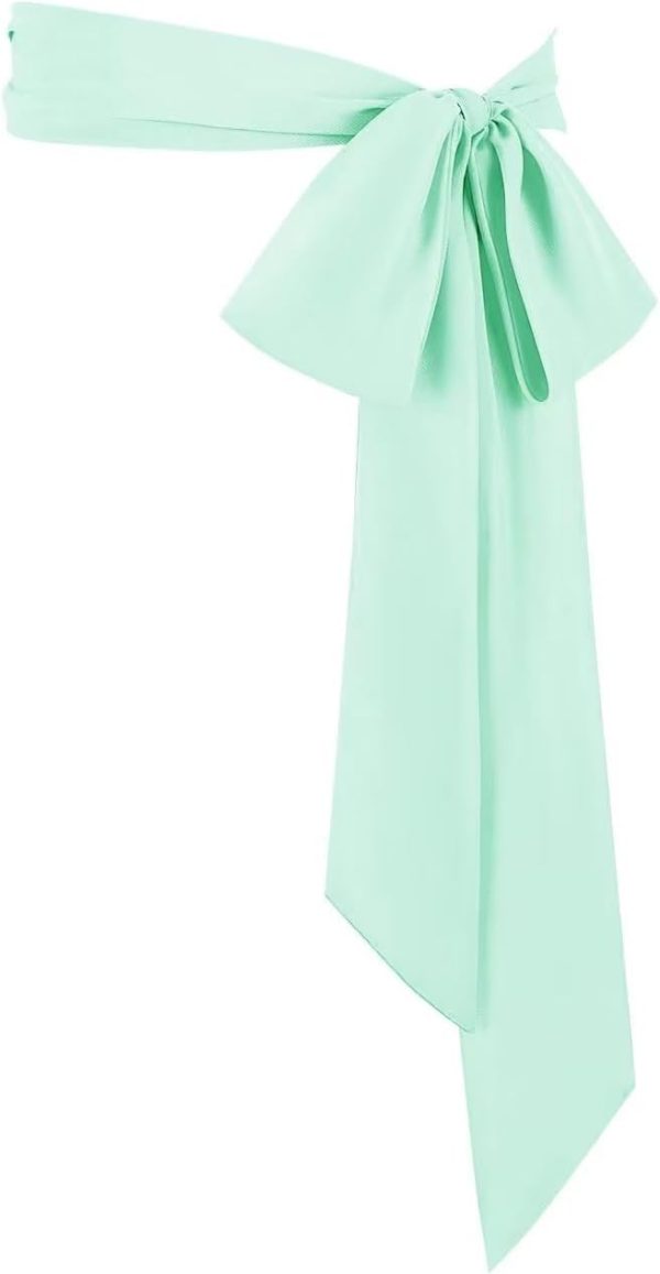 41J4MIrYwxL._AC_SL1500 Jngrtsyjvip FashionWomen's Long Chiffon Sash Waist Belt For Bridal Wedding Bridesmaid Prom Formal Special Occasion Dresses Belt 3'' Wide