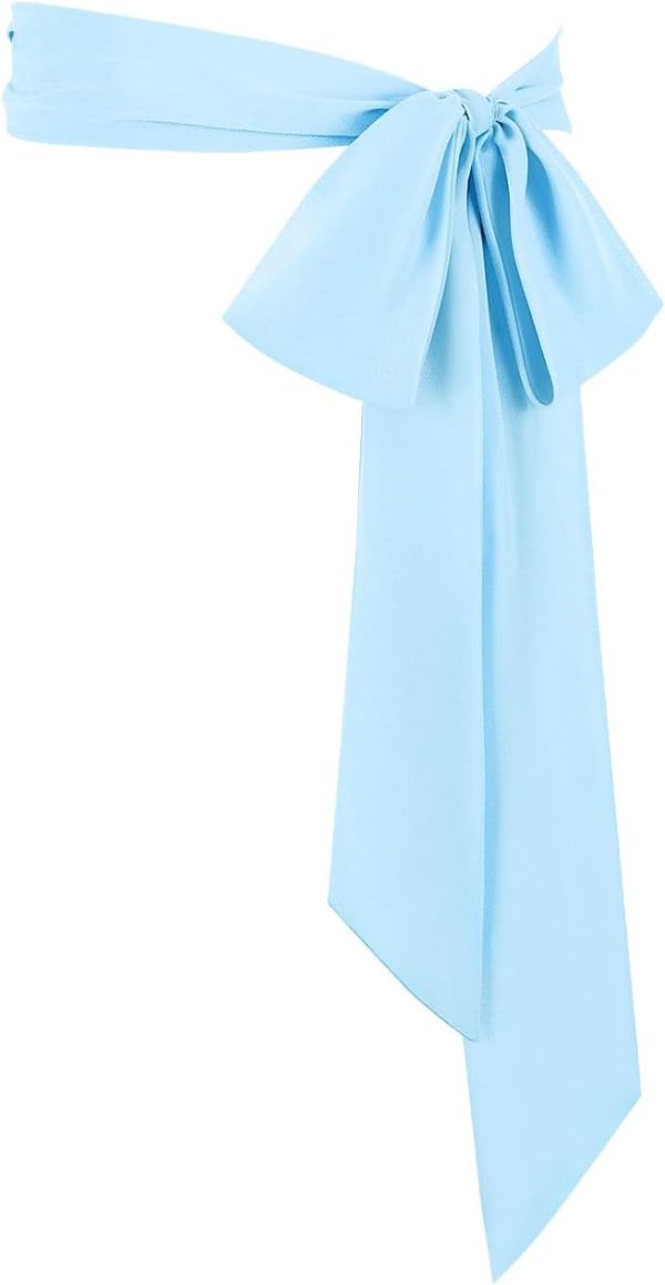 41m70y_KoQL._AC_SL1500 Jngrtsyjvip FashionWomen's Long Chiffon Sash Waist Belt For Bridal Wedding Bridesmaid Prom Formal Special Occasion Dresses Belt 3'' Wide