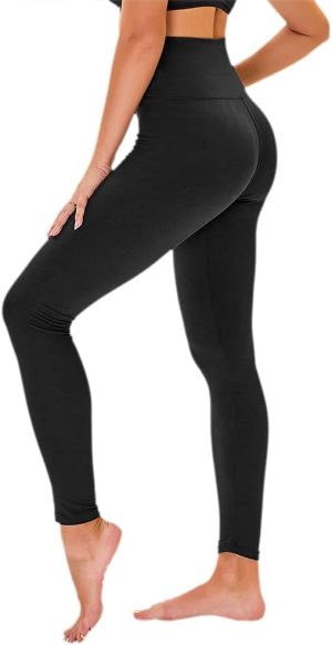 Jngrtsyjvip Fashion High Waisted Leggings for Women - No See Through Tummy Control Cycling Workout Yoga Pants with Pockets Reg & Plus