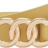 Jngrtsyjvip FashionWomen Belt for Jeans Dress Cinch Waist Belt for Ladies Faux Leather Belt with Gold Buckle