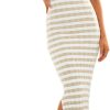 Jngrtsyjvip Fashion  Women's 2024 Summer Striped Knit Bodycon Midi Dress Square Neck Side Slit Tank Ribbed Sweater Dresses