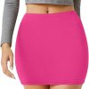 Jngrtsyjvip Fashion Womens Elastic Waist Mini Pencil Skirt - Cotton High Waist Above Knee Basic Bodycon Short Skirt Made in USA