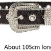 Jngrtsyjvip FashionWomens Rhinestones Studded Belts Bling Big Diamond Cowgirl Cowboy Waist Belt for Jeans Dresses Fit for 27"-39"