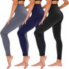 Jngrtsyjvip Fashion High Waisted Leggings for Women - No See Through Tummy Control Cycling Workout Yoga Pants with Pockets Reg & Plus