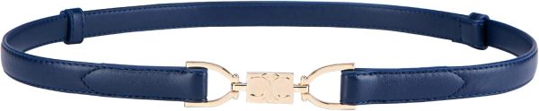 Jngrtsyjvip FashionWomen Leather Belts for Dress Jeans Belt with Gold Buckle Skinny Waist Adjustable Belts for Lady