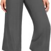 Jngrtsyjvip Fashion  Soft Black  Pants for Women, Wide Leg Comfy Casual Lounge Yoga Capri Pants 22'' / 30''