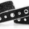 Jngrtsyjvip FashionWomens Rhinestones Studded Belts Bling Big Diamond Cowgirl Cowboy Waist Belt for Jeans Dresses Fit for 27"-39"