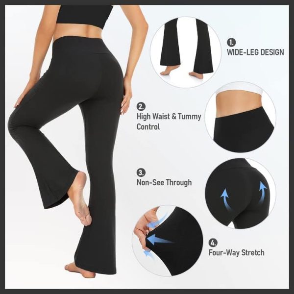51t1RF_SgwL._AC Jngrtsyjvip Fashion Women’s Bootcut Yoga Pants - Flare Leggings for Women High Waisted Active Leggings Workout Lounge Jazz Dress Pants