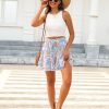 Jngrtsyjvip Fashion Shorts for Women Casual Boho Floral Skorts Ruffle Mini Skirts Running Tennis Butterfly Shorts Chiffon Shorts