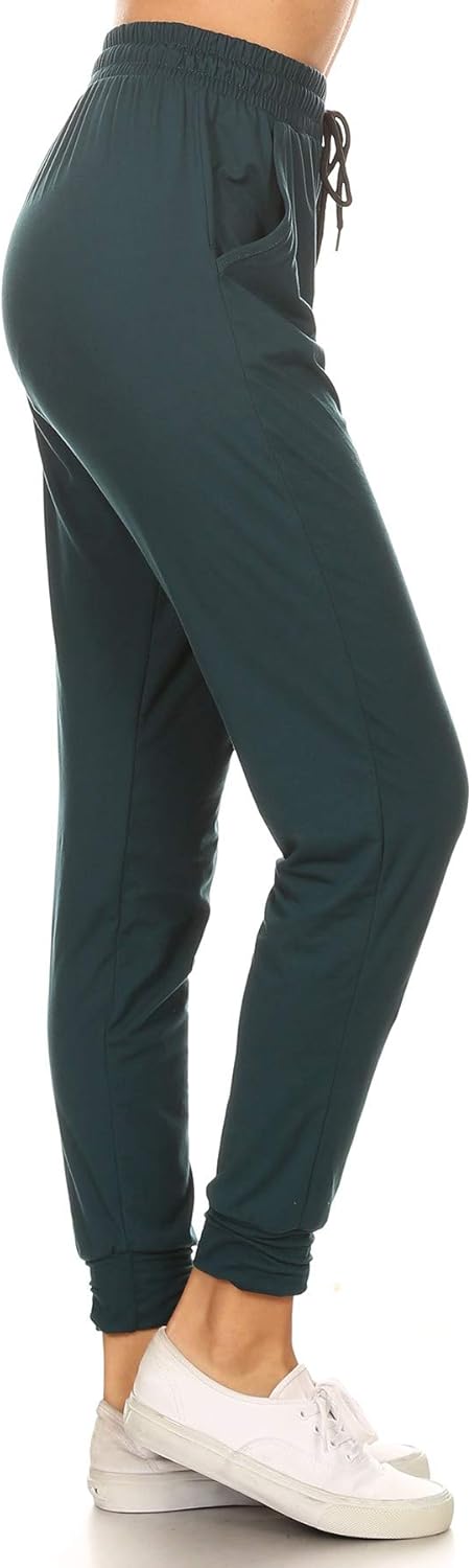 Jngrtsyjvip Fashion Leggings  Women's Relaxed-fit Jogger Track Cuff Sweatpants with Pockets for Yoga, Workout