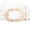 Jngrtsyjvip Fashion  Women Leather Belt for Jeans Pants Dress Fashion Ladies Belts with Gold Buckle White Waist Belt Small to Plus Size