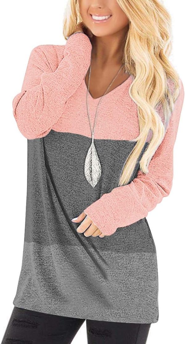 Jngrtsyjvip Fashion   Tops to Wear with Leggings Long Sleeve V Neck T Shirts Casual Loose Fit