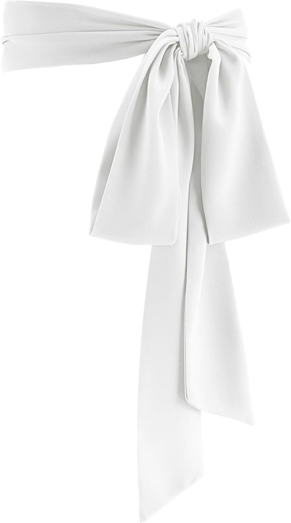 61PPkp4GfsL._AC_SL1500 Jngrtsyjvip FashionWomen Chiffon Sash Belt Dress Sash Waist Bridal Wedding Belt 50s Belt Accessories 3'' Wide