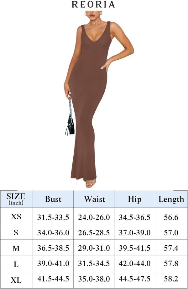61QGLgt6CKL._AC_SL1500 Jngrtsyjvip Fashion Women's Summer Sexy Long Dresses Deep V Neck Sleeveless V Backless Lounge Elegant Bodycon Maxi Dress