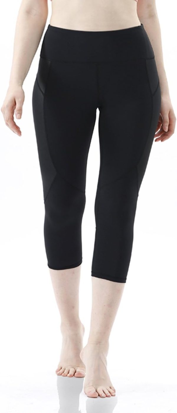 Jngrtsyjvip Fashion Women's High Waisted Yoga Pants with Pockets for Running Leggings 7/8 Length Workout