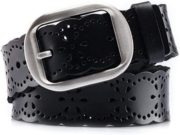 61YpQW2oP_L._AC_SL1500 Jngrtsyjvip Fashion Women’s Hollow Flower Leather Belt for Jeans Pants Wide Belt for Ladies