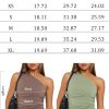 Jngrtsyjvip Fashion Womens Summer One Shoulder Tank Tops Sleeveless Going Out Slim Crop Shirts Camis Fashion 2024