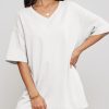 Jngrtsyjvip Fashion   Womens Oversized T Shirts V Neck Tees Half Sleeve Cozy Comfy Tunic 2024 Y2K Tops Casual