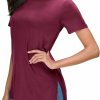 61h0HcAKXNL._AC_SL1300 Jngrtsyjvip Fashion Shirts Summer Women Casual Short Sleeve Tops T-Shirts Tees with Side Split