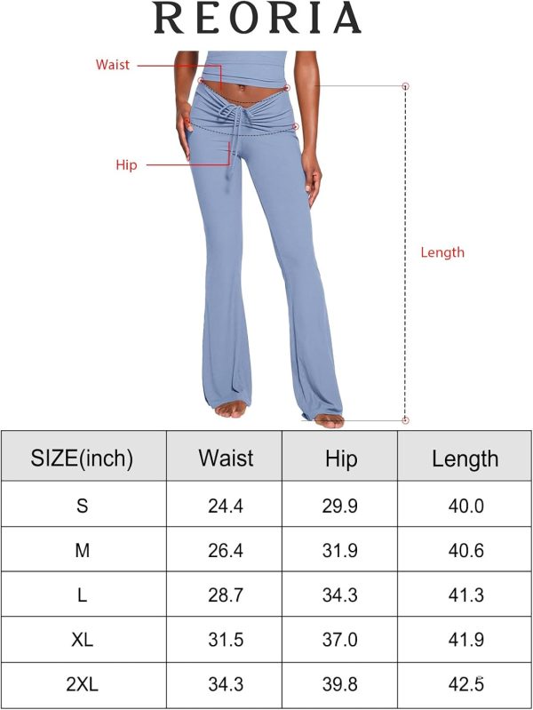 Jngrtsyjvip Fashion  Womens Trendy Ruched Waist Ribbed Comfy Flowy Flare Lounge Pants
