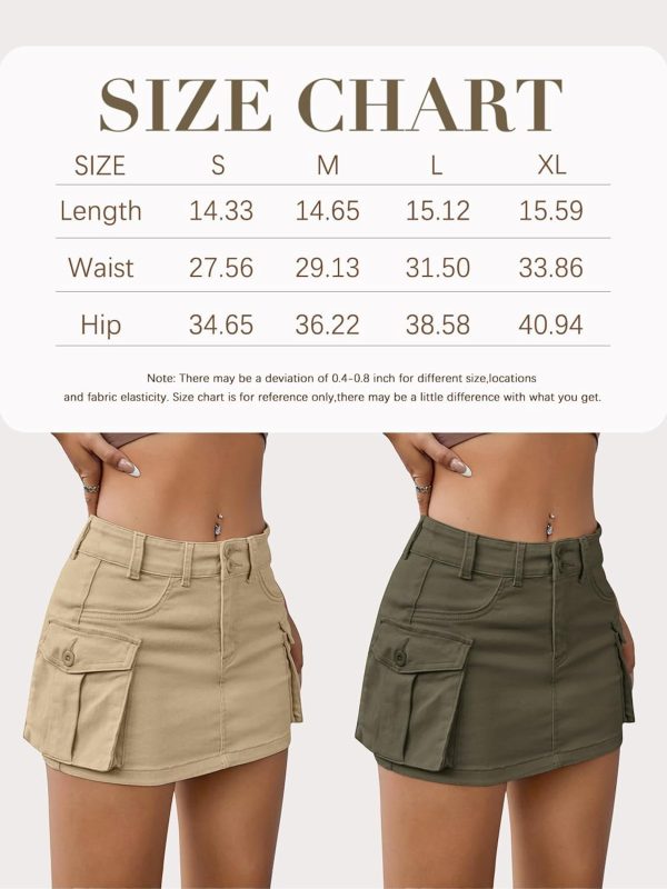 61oiKLsiUYL._AC_SL1500 Jngrtsyjvip Fashion Women Cargo Mini Skirt Denim Jean Dress with Pocket