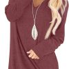 Jngrtsyjvip Fashion   Tops to Wear with Leggings Long Sleeve V Neck T Shirts Casual Loose Fit