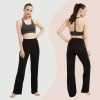 Jngrtsyjvip Fashion Cut Yoga Pants for Women High Waist Tummy Control Loose Fit Sweatpants, M-3XL