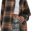 Jngrtsyjvip Fashion   Womens Button Down Flannel Shirts Long Sleeve Plaid Shackets Business Casual Blouse Top