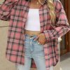 Jngrtsyjvip Fashion   Womens Button Down Flannel Shirts Long Sleeve Plaid Shackets Business Casual Blouse Top