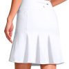 Jngrtsyjvip Fashion 19" Golf Skorts Skirts for Women Zipper Pockets Knee Length Skort Women's High Waist Athletic Tennis Skirt