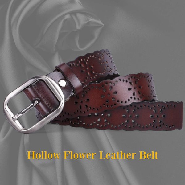 71LbIfpGNXL._AC_SL1500 Jngrtsyjvip Fashion Women’s Hollow Flower Leather Belt for Jeans Pants Wide Belt for Ladies