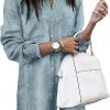 Jngrtsyjvip Fashion   Women Denim Shirt Dresses Long Sleeve Distressed Jean Dress Button Down Casual Tunic Top
