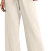 Jngrtsyjvip FashionI  Women's Wide Leg Pants with Pockets High Waist Adjustable Knot Loose Casual Trousers Business Work Casual Pants