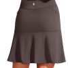 Jngrtsyjvip Fashion 19" Golf Skorts Skirts for Women Zipper Pockets Knee Length Skort Women's High Waist Athletic Tennis Skirt