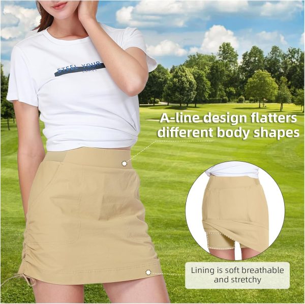 Jngrtsyjvip Fashion Women's Casual Skorts Tennis Skirts Tummy Control UV Protection Quick Dry Golf Skirt with Pockets Active