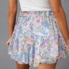 Jngrtsyjvip Fashion Shorts for Women Casual Boho Floral Skorts Ruffle Mini Skirts Running Tennis Butterfly Shorts Chiffon Shorts