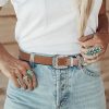 Jngrtsyjvip FashionWomens Western Belt - 1.1" CR Cowboy Belt Leather Belt Women - Country Belts For Women Waist Belt For Women Fashion