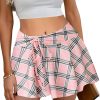 Jngrtsyjvip Fashion  Mini Skirt for Women Pleated Drawstring High Waist Skater Skirt Sexy Lingerie Skirts S-XXL