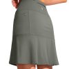 Jngrtsyjvip Fashion 19" Golf Skorts Skirts for Women Zipper Pockets Knee Length Skort Women's High Waist Athletic Tennis Skirt