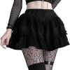Jngrtsyjvip Fashion  Black Pleated Mini Skirt with Chain High Waisted Tennis Skirt
