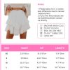 Jngrtsyjvip Fashion Shorts for Women Casual Boho Ruffle Tiered Skorts High Waist Mini Skirts Golf Tennis Crochet Shorts