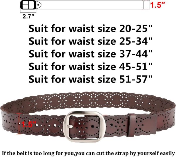 71fFXauAUBL._AC_SL1500 Jngrtsyjvip Fashion Women’s Hollow Flower Leather Belt for Jeans Pants Wide Belt for Ladies