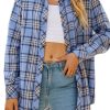 Jngrtsyjvip Fashion   Womens Button Down Flannel Shirts Long Sleeve Plaid Shackets Business Casual Blouse Top