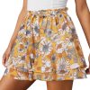 Jngrtsyjvip Fashion Shorts for Women Casual Boho Floral Skorts Ruffle Mini Skirts Running Tennis Butterfly Shorts Chiffon Shorts