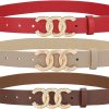 Jngrtsyjvip FashionWomen Belt for Jeans Dress Cinch Waist Belt for Ladies Faux Leather Belt with Gold Buckle