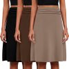 71pPY0vsRJL._AC_SL1500 Jngrtsyjvip Fashion3 Pack Womens Midi Skirts Flowy Lightweight Knee Length Casual Elastic Waist Modest Flared Skirts Trendy Summer