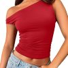 Jngrtsyjvip Fashion Womens Off The Shoulder Tops Sleeveless Shirts Going Out Crop Tank Tops Slim Fitted Y2K Summer Outfits 2024