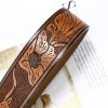 Jngrtsyjvip FashionWomen Western Cowboy Belt - PU Leather Longhorn Bull Turquoise Embossed Buckle Belt for Jeans Pants Dresses