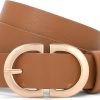 Jngrtsyjvip Fashion  Women Leather Belt for Jeans Pants Dress Fashion Ladies Belts with Gold Buckle White Waist Belt Small to Plus Size