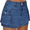 71vYei8G_VL._AC_SL1500 Jngrtsyjvip Fashion Women Cargo Mini Skirt Denim Jean Dress with Pocket
